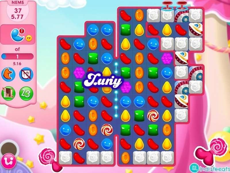 Chart showing Candy Match Madness download growth in India